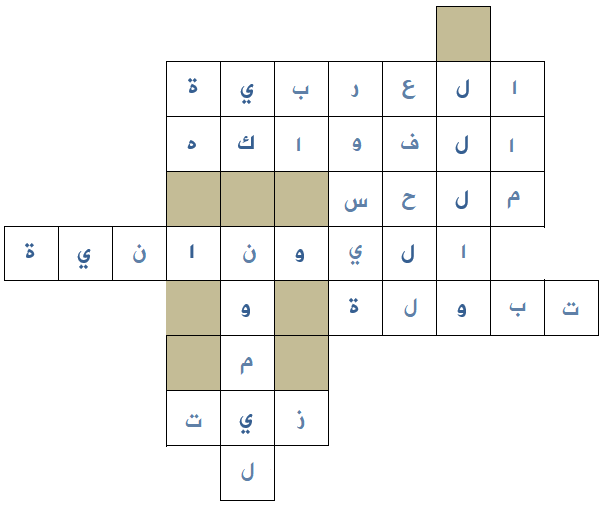 كلمات متقاطعة